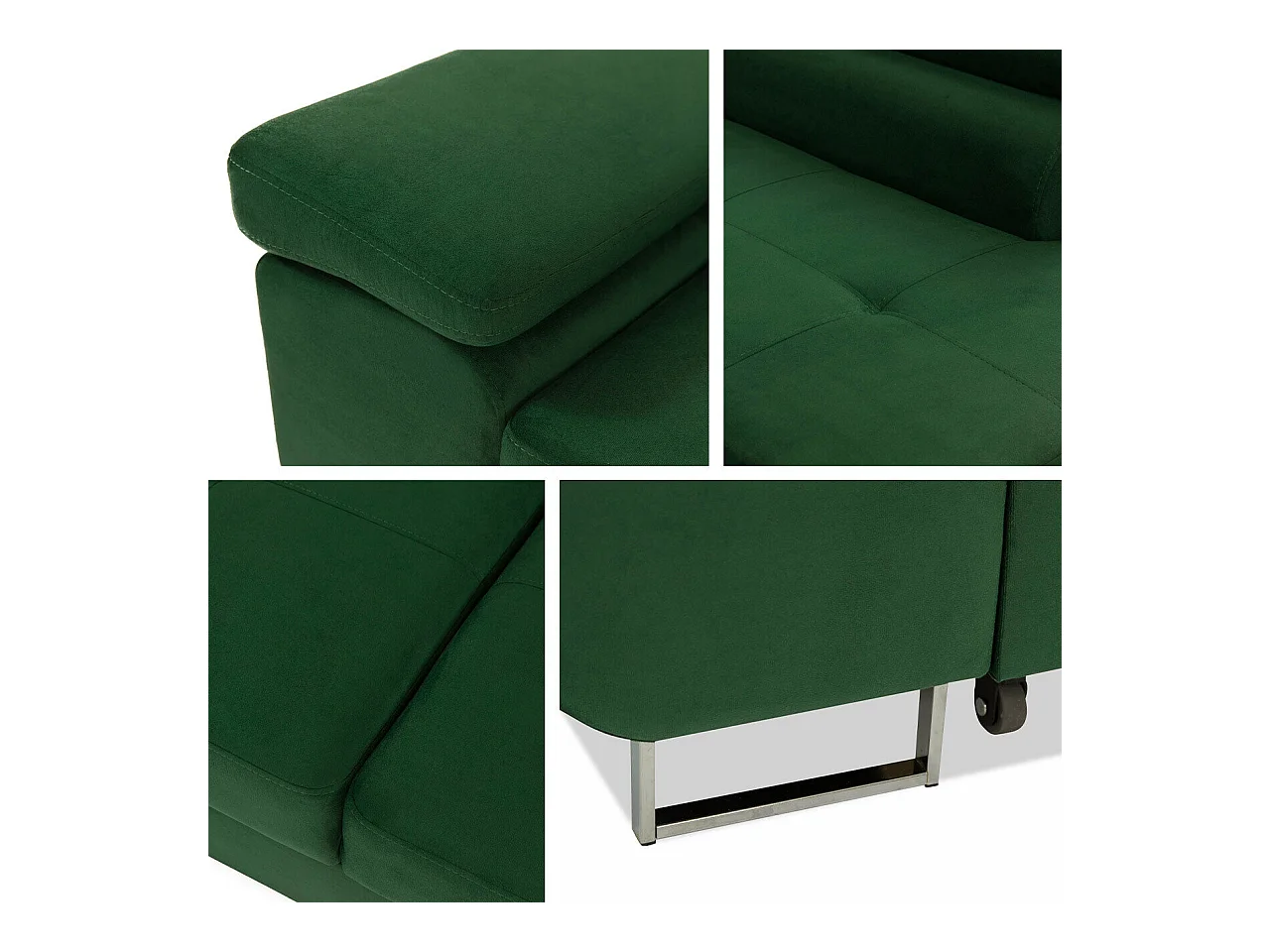 Sofá rinconero Comfivo Eliferu 101, Gris, Función de descanso, Almacenaje, 274x203x70cm