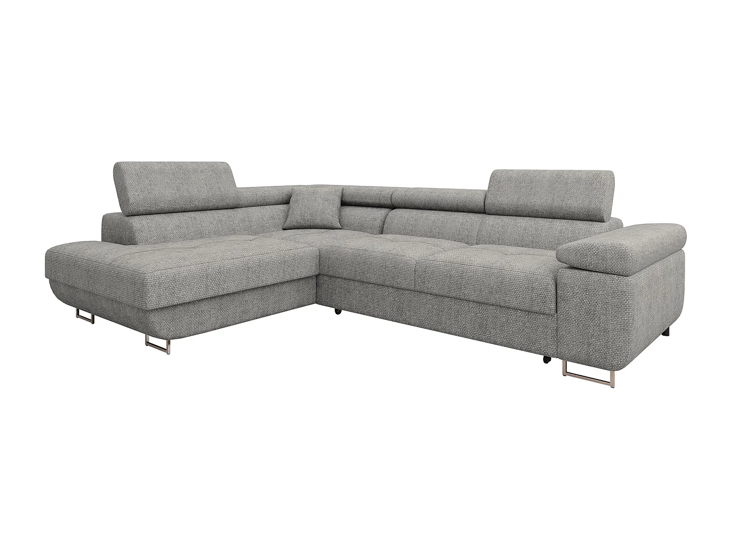 Canapé d'angle Comfivo Eliferu 101, Gris, Disponible, 274x203x70cm