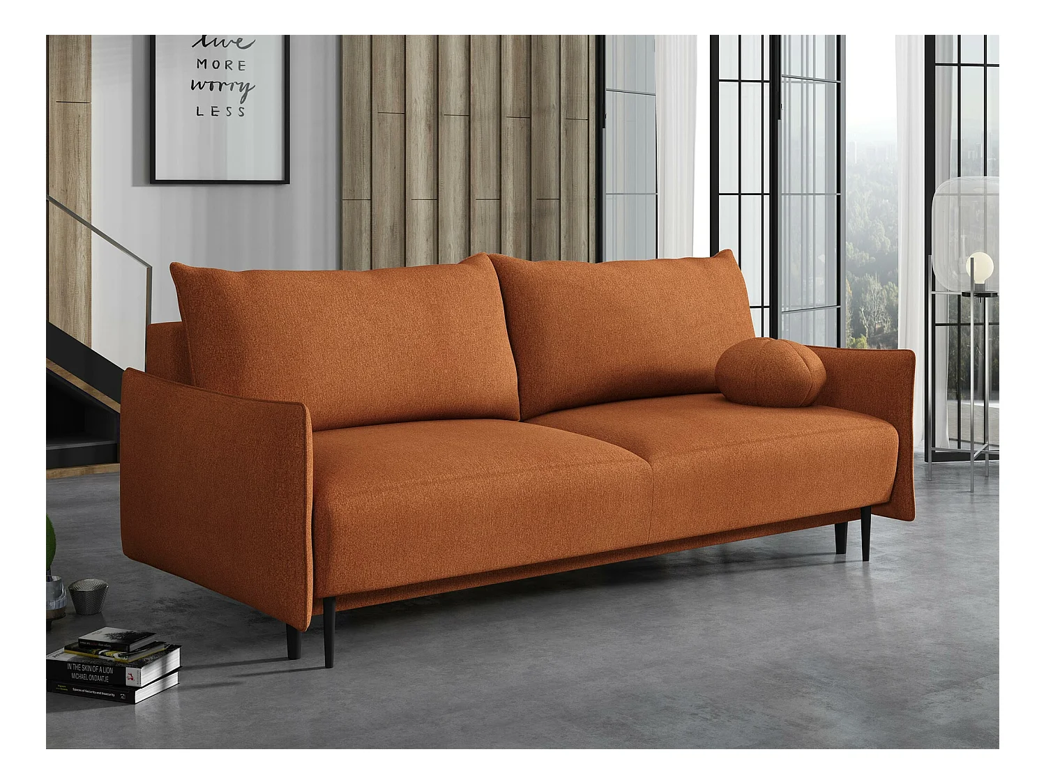 Canapé convertible Columbus 216, Boîte de literie, 88x225x98cm