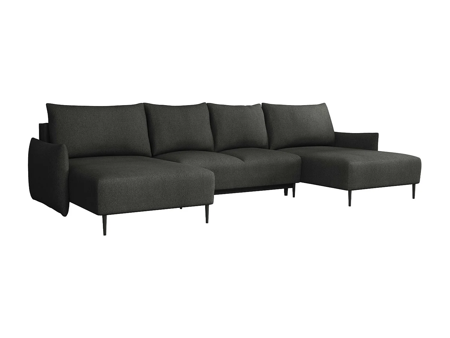 Divano angolare Columbus 223, Grigio, Con, 328x160x88cm