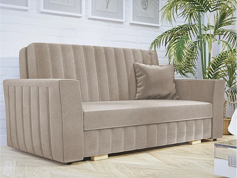 Sofá-cama Columbus 137, Almacenaje, 83x160x98cm, Muebles ya montados