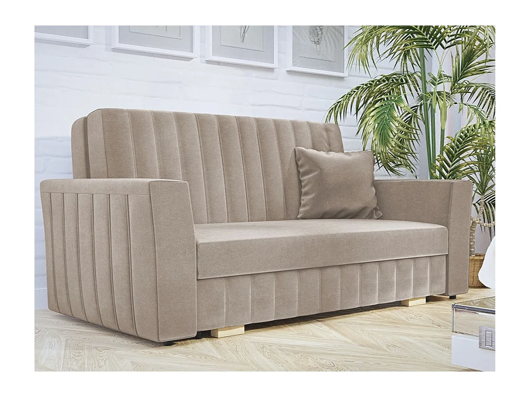 Canapé convertible Columbus 137, Boîte de literie, 83x160x98cm, Mobilier déjà assemblé