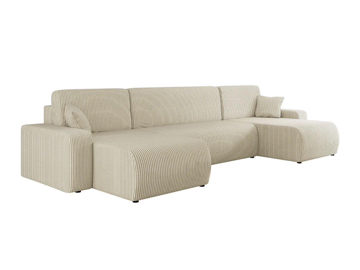 Sofá rinconero Doctral II, Crema, Función de descanso, Almacenaje