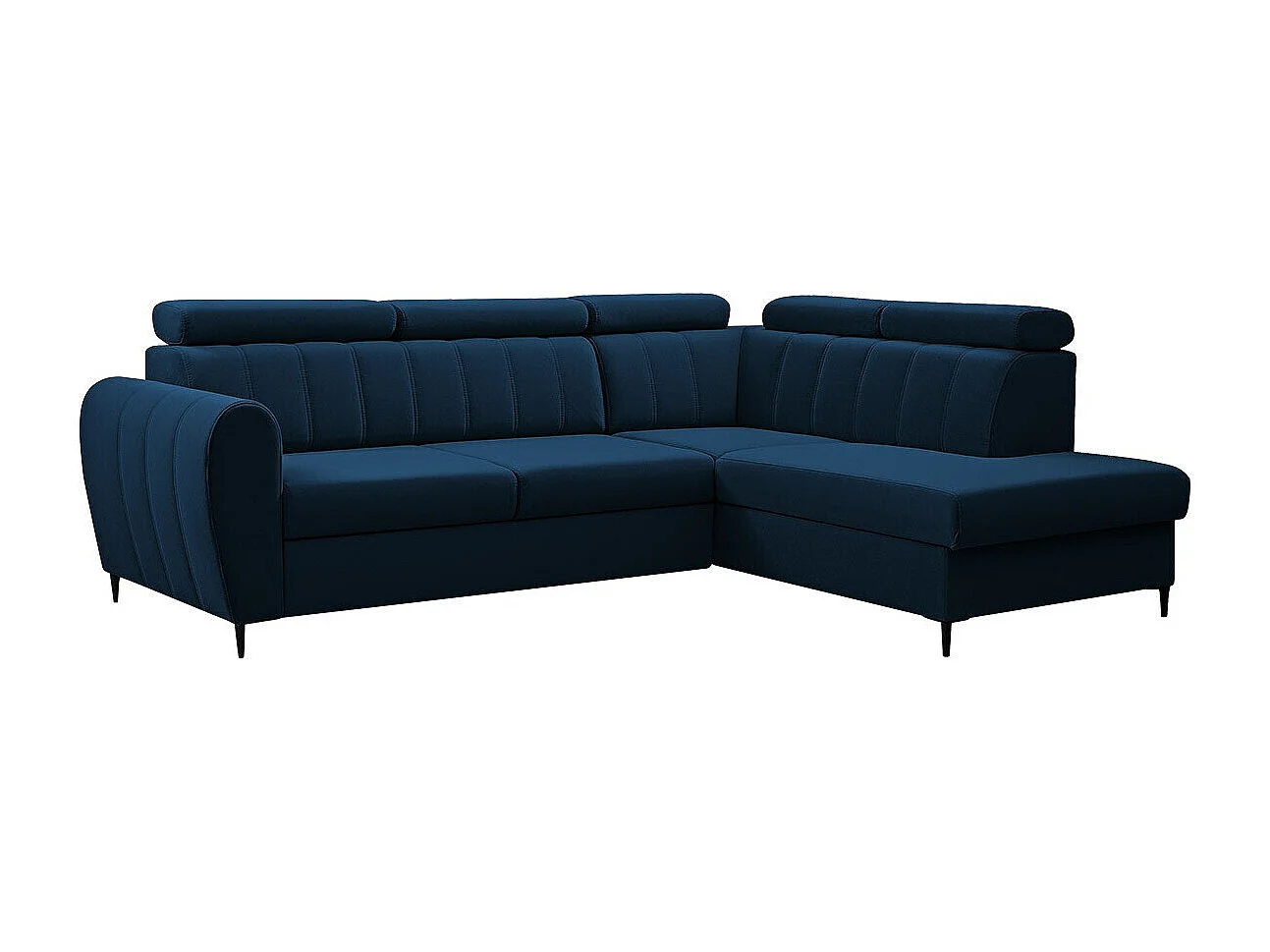 Sofá de canto Temple 125, Azul, Funcionalidade de dormir, 26x20x9cm