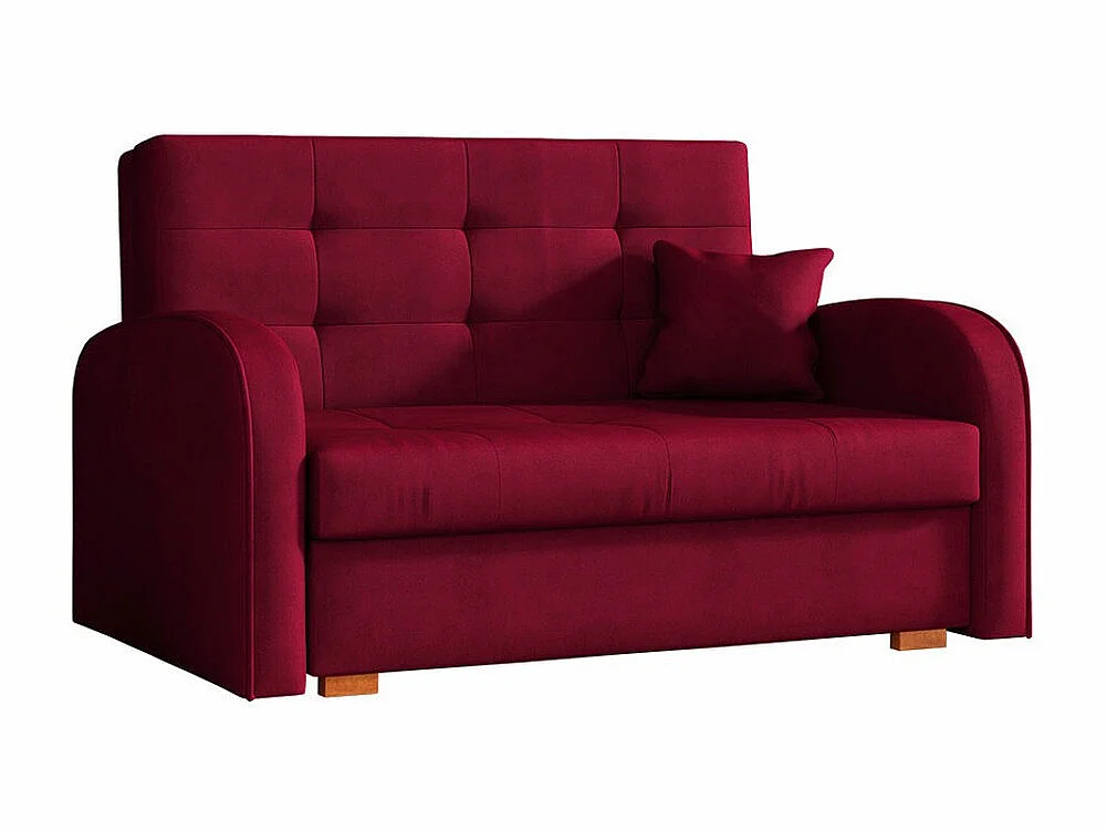 Canapé convertible 2 places en tissu rouge COLUMBUS 85x133x98 cm