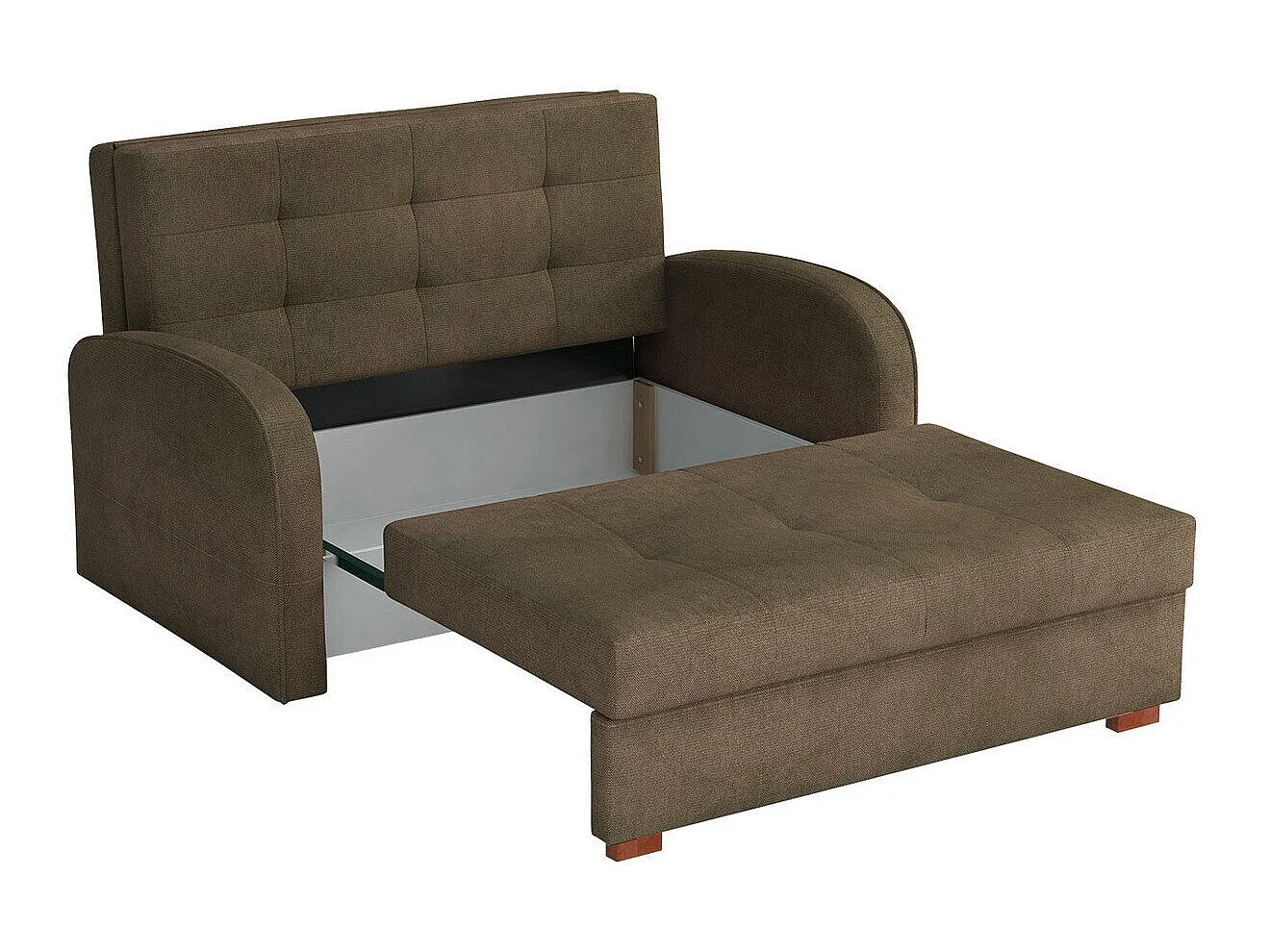 Canapé convertible 2 places en tissu rouge COLUMBUS 85x133x98 cm