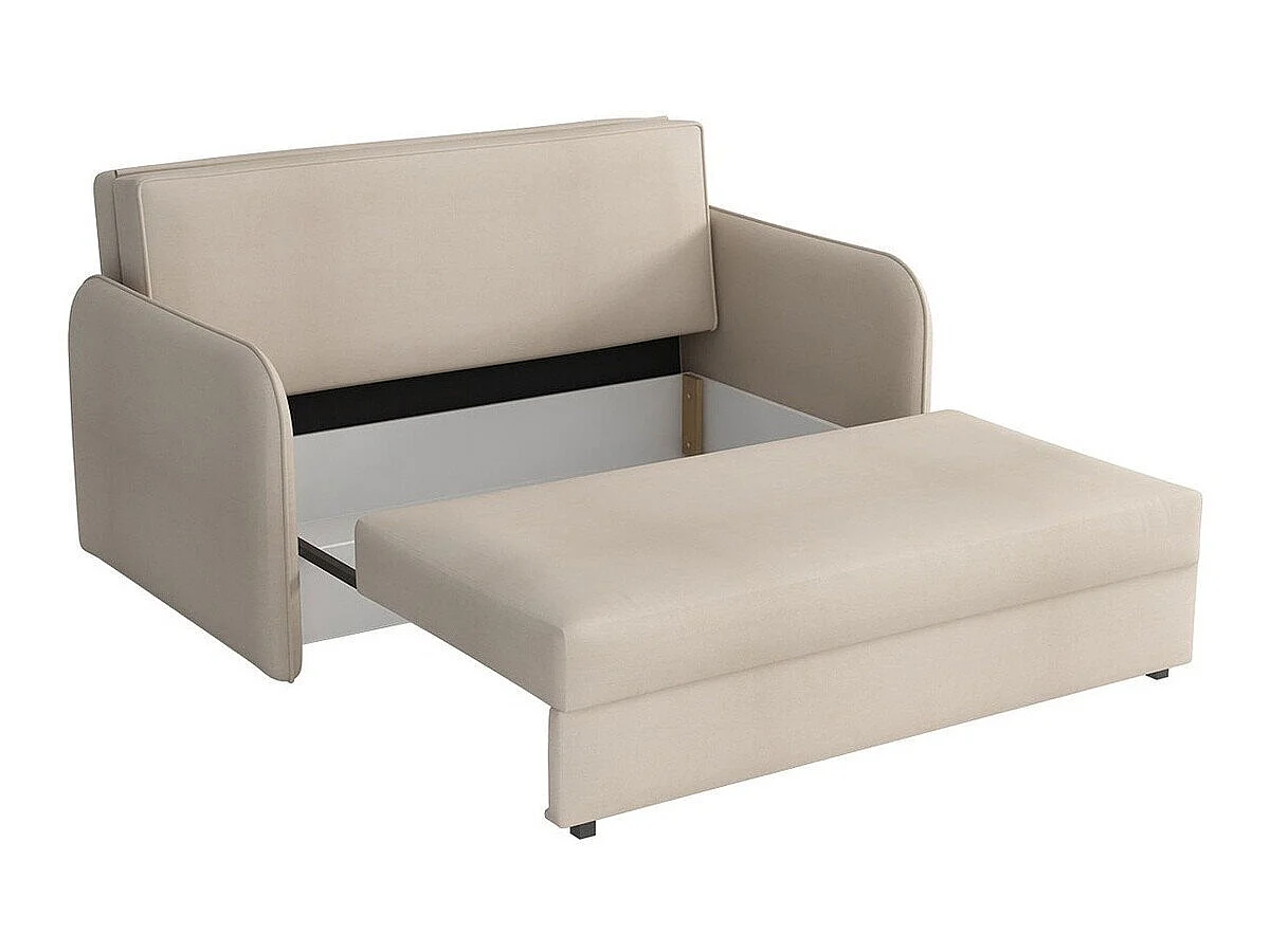 Canapé convertible 2 places en tissu rose COLUMBUS 85x145x98 cm