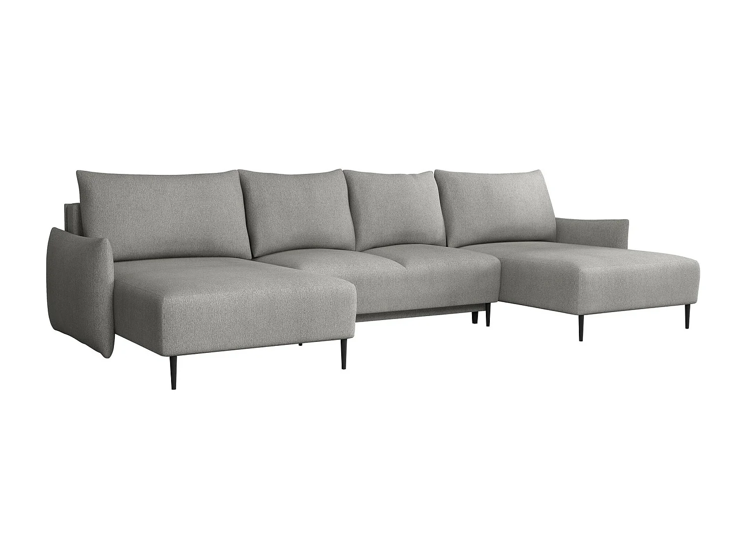 Canapé d'angle Columbus 223, Gris, Disponible, 328x160x88cm