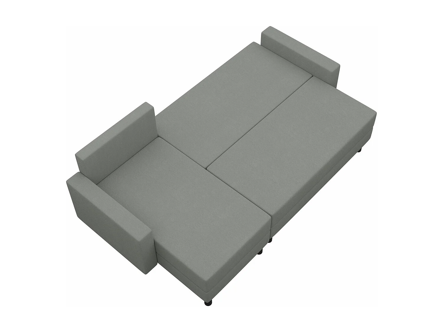 Canapé d'angle Delaware 100, Noir, Fonction de couchage, Boîte de literie, 238x123x77cm