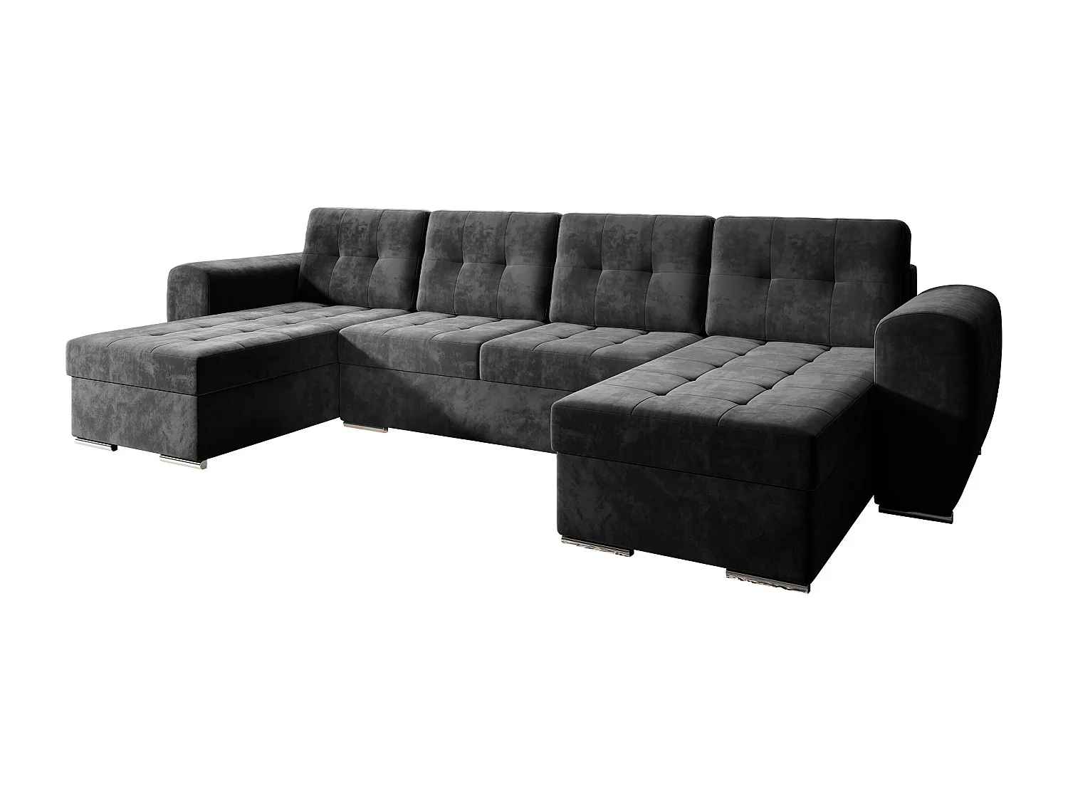 Canapé d'angle Arvada 117, Noir, Disponible, 326x157x86cm