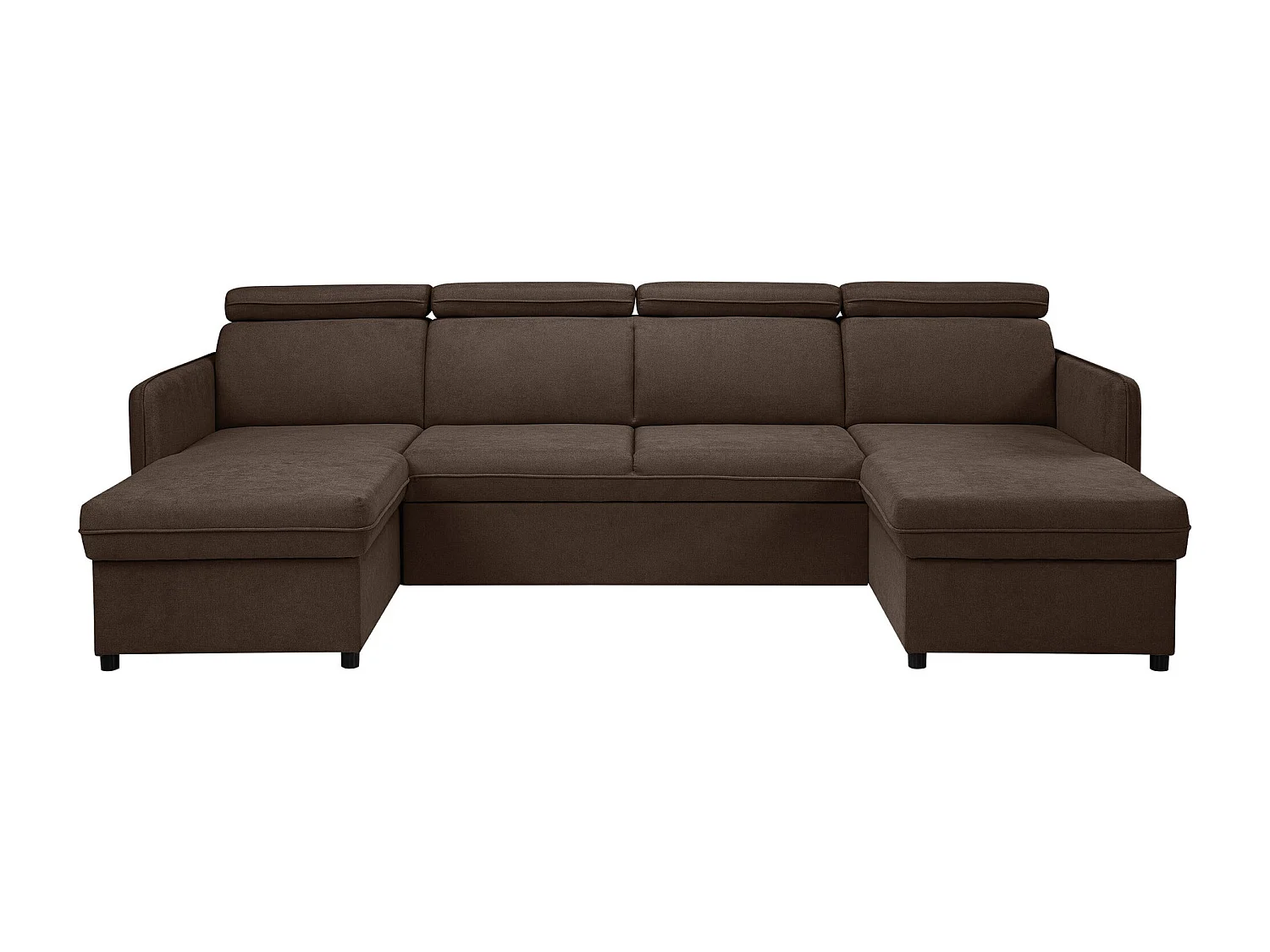 Sofá rinconero Temple 130, Marrón, Función de descanso, Almacenaje, 284x166x84cm