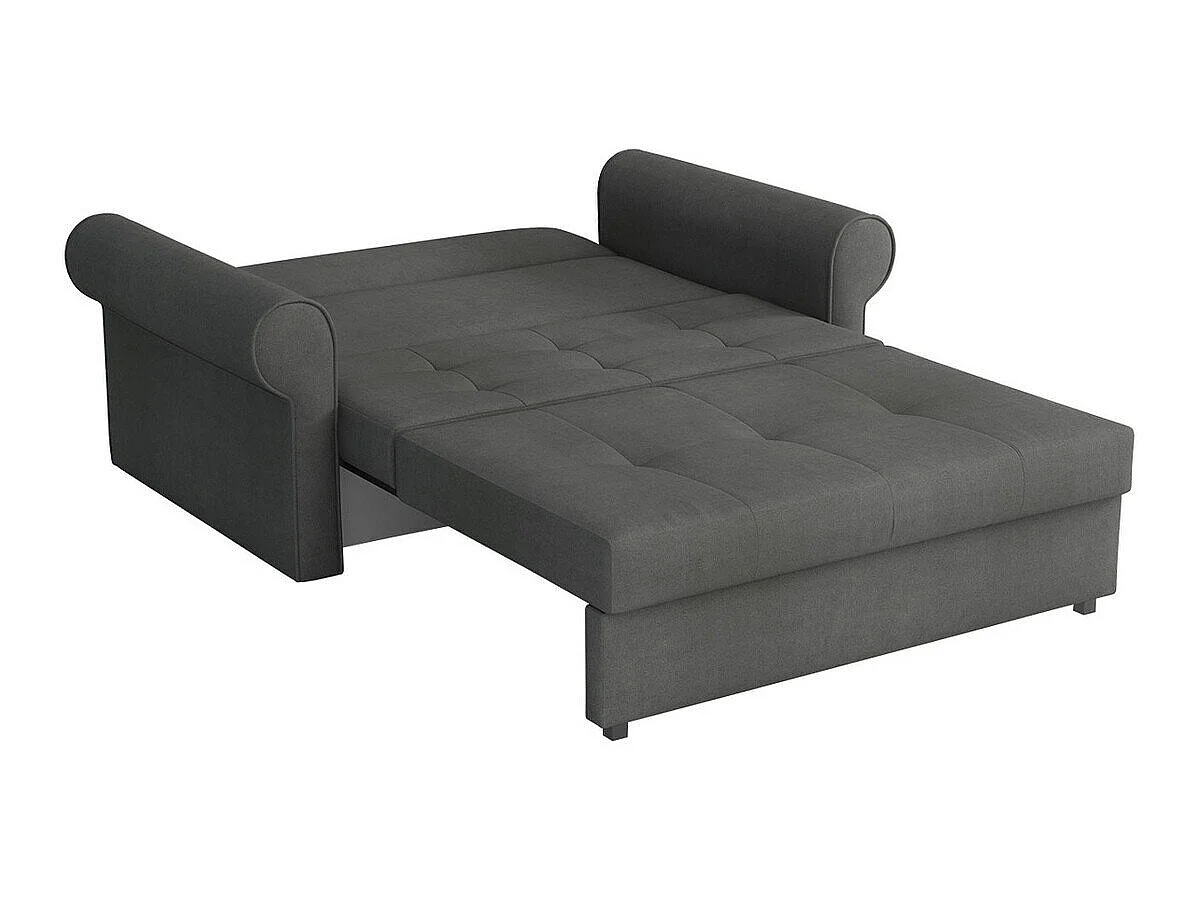 Canapé convertible 2 places en tissu noir COLUMBUS 85x148x98 cm