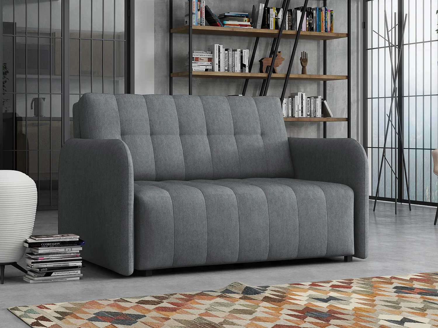 Canapé convertible Columbus 177, Disponible, 85x125x98cm, Mobilier déjà assemblé