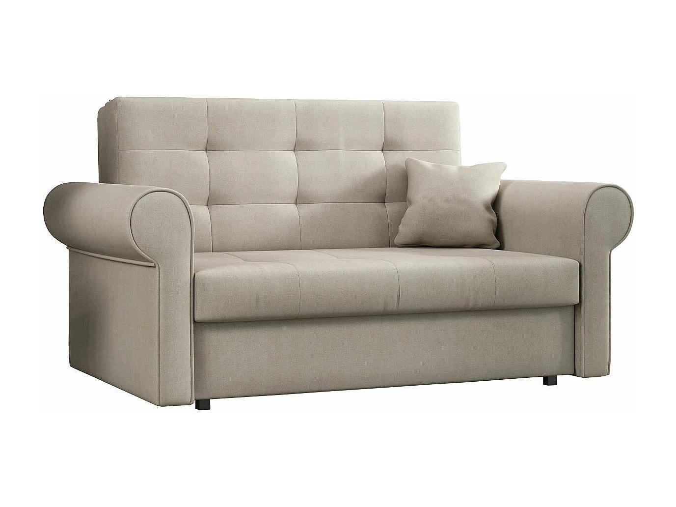 Canapé convertible Columbus 128, Boîte de literie, 85x148x98cm, Mobilier déjà assemblé