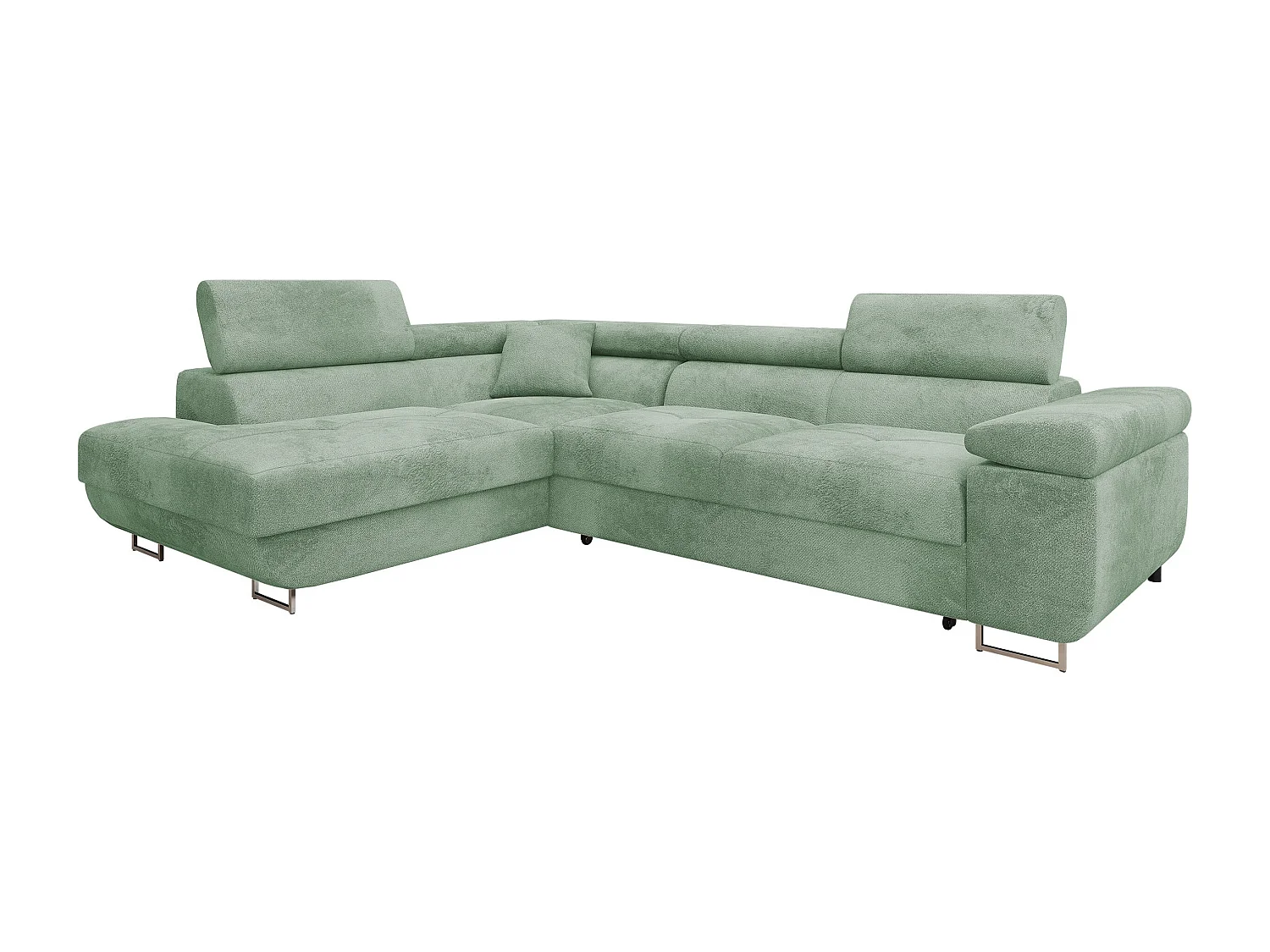 Canapé d'angle Comfivo Eliferu 101, Vert, Disponible, 274x203x70cm