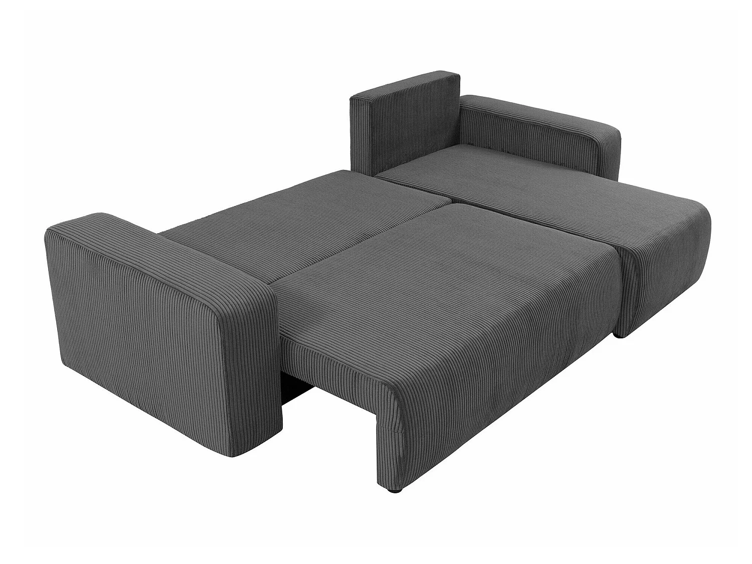 Sofá rinconero Doctral III, Gris oscuro, Función de descanso