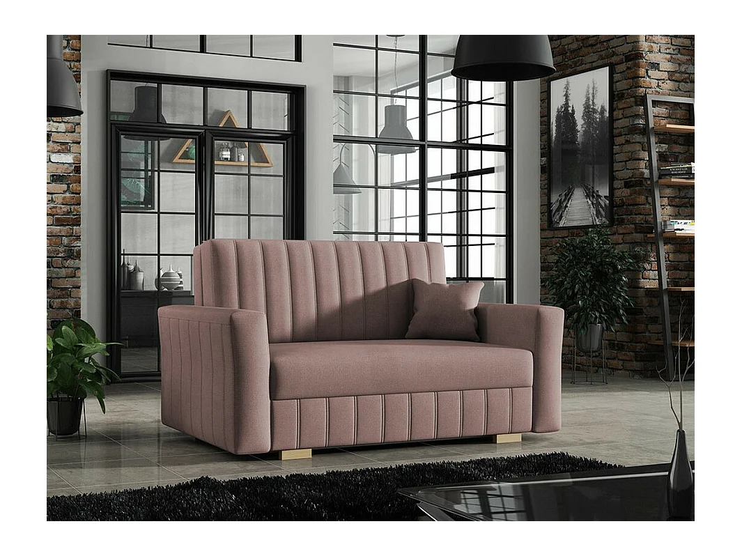Canapé convertible Columbus 136, Boîte de literie, 85x145x98cm, Mobilier déjà assemblé
