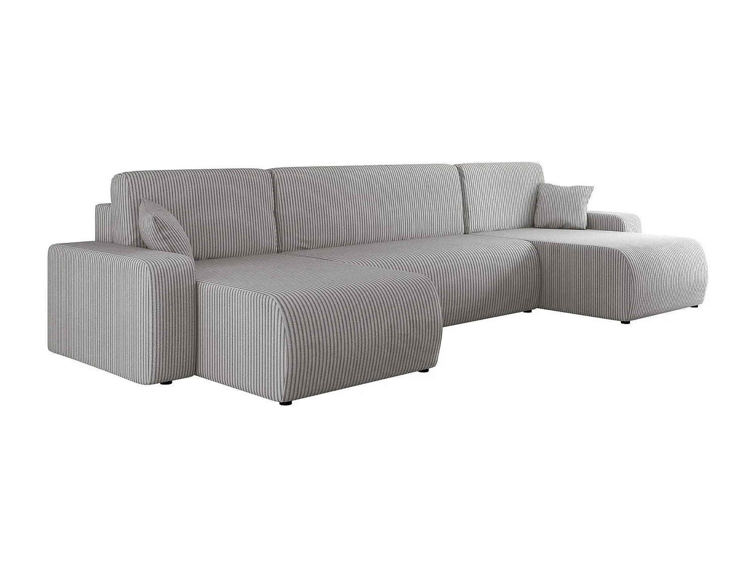 Sofá rinconero Shelton 103, Gris, Función de descanso, Almacenaje, 312x145x82cm