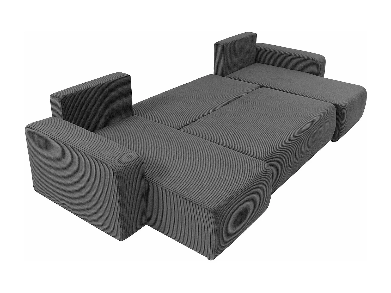 Sofá rinconero Shelton 103, Gris, Función de descanso, Almacenaje, 312x145x82cm