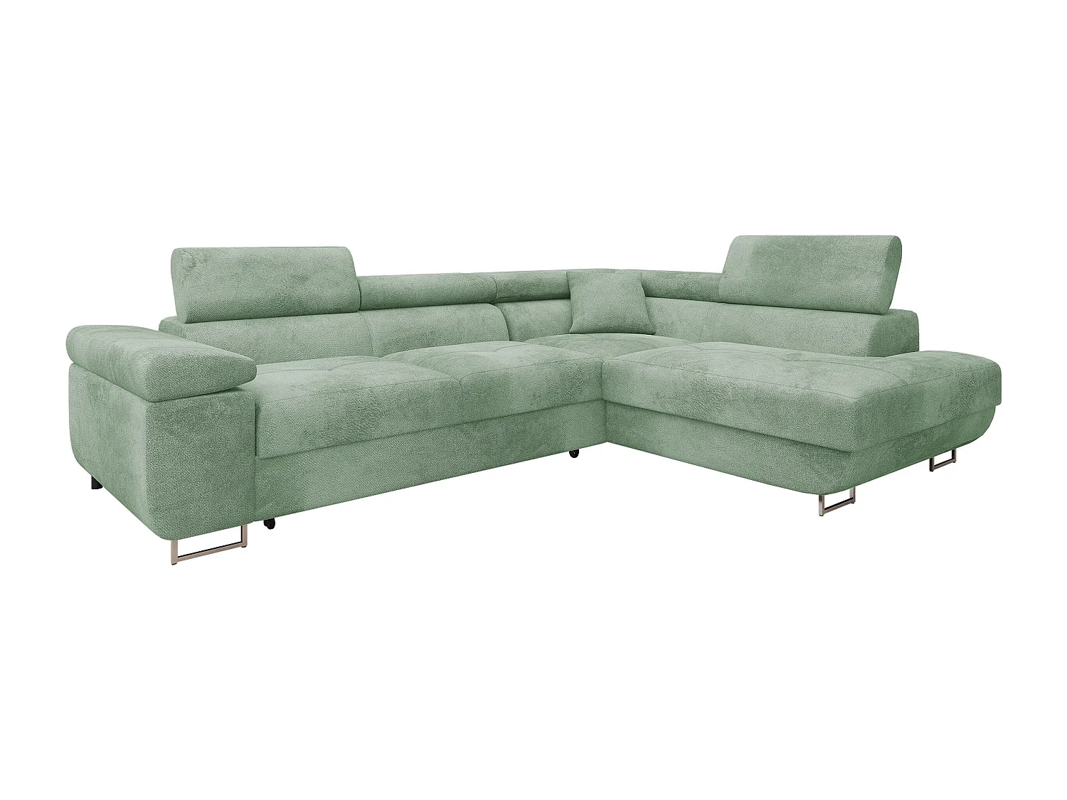 Canapé d'angle Comfivo Eliferu 101, Vert, Disponible, 274x203x70cm