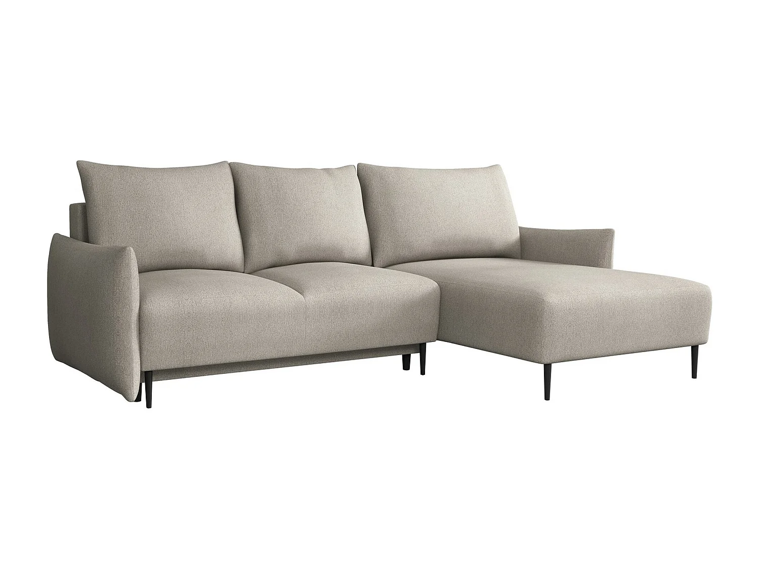 Sofá de canto Columbus 224, Castanho claro, Funcionalidade de dormir