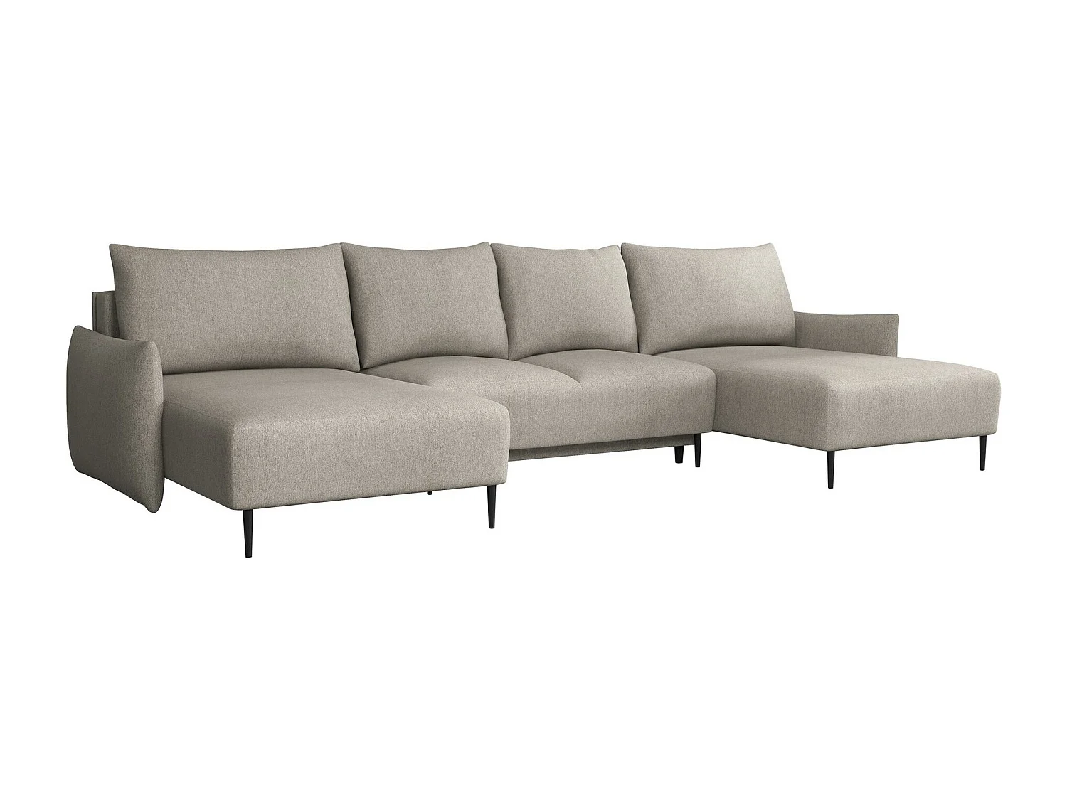 Sofá rinconero Columbus 223, De color marrón claro, Función de descanso, Almacenaje, 88cm