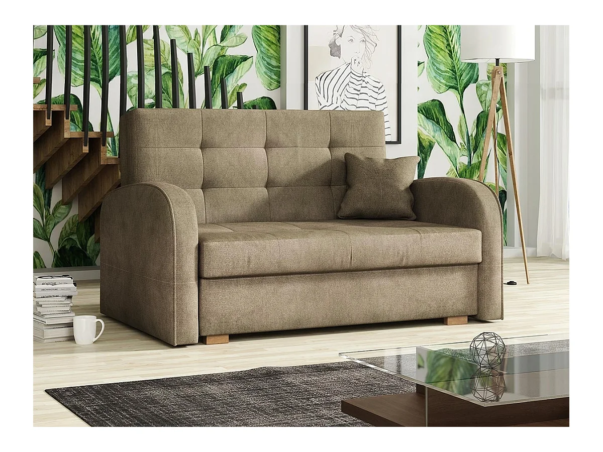 Canapé convertible Columbus 115, Boîte de literie, 85x133x98cm, Mobilier déjà assemblé