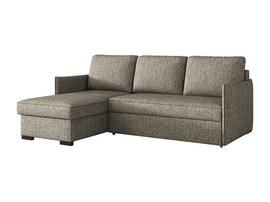 Canapé d'angle Columbus 208, Brun clair, Disponible, 220x160x90cm