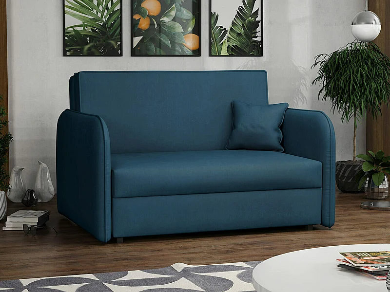 Canapé convertible Columbus 124, Disponible, 85x127x98cm, Mobilier déjà assemblé