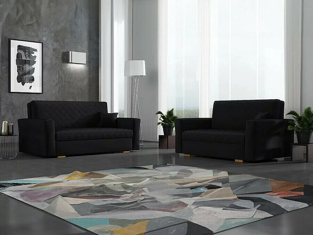 Sofá-cama Columbus 146, Almacenaje, 85x145x98cm, Muebles ya montados