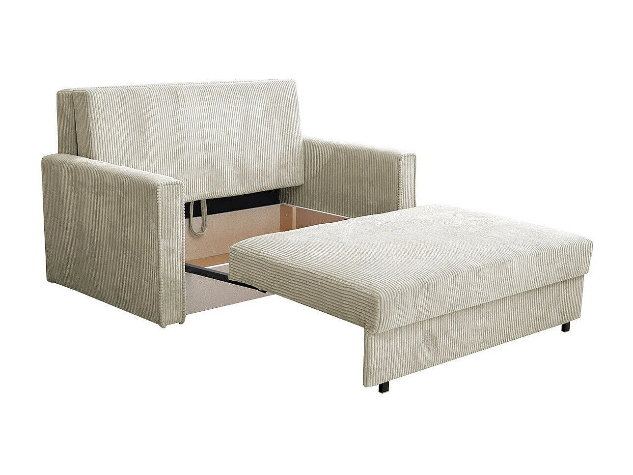 Canapé convertible Columbus 189, Boîte de literie, 85x133x98cm, Mobilier déjà assemblé