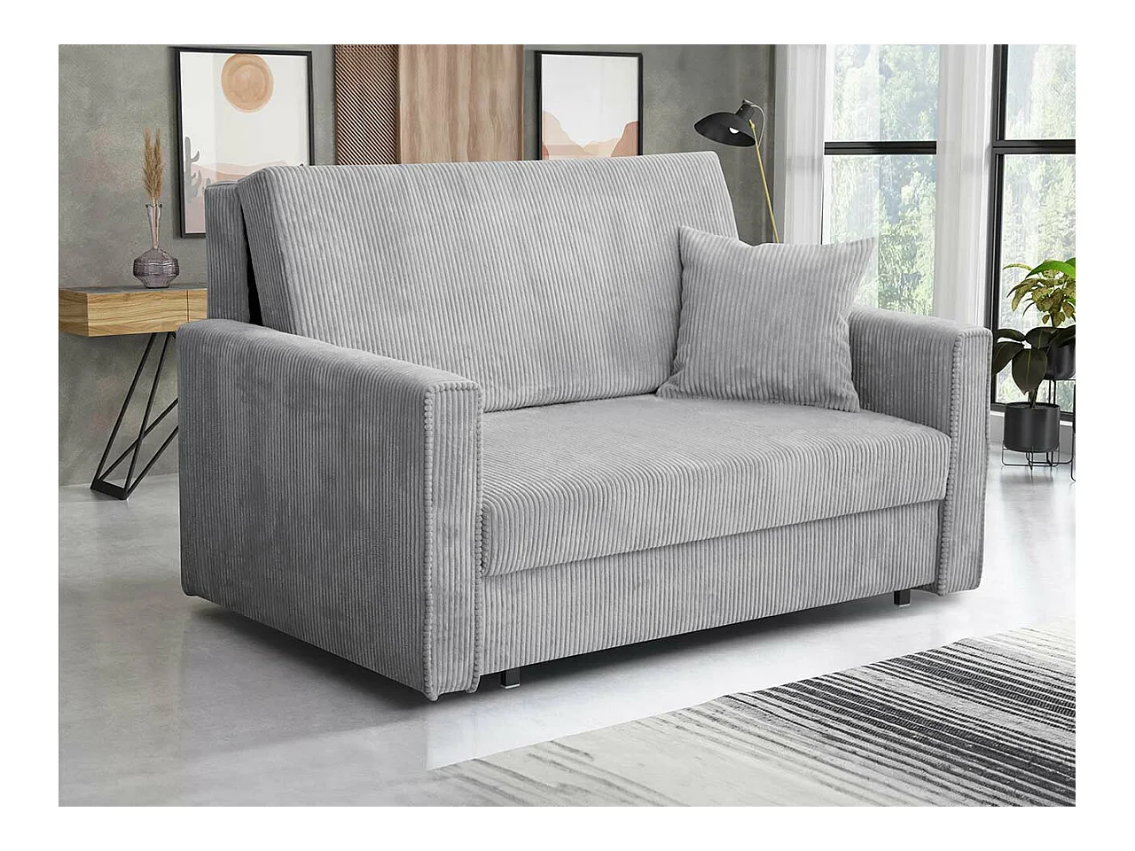 Sofá-cama Columbus 189, Almacenaje, 85x133x98cm, Muebles ya montados