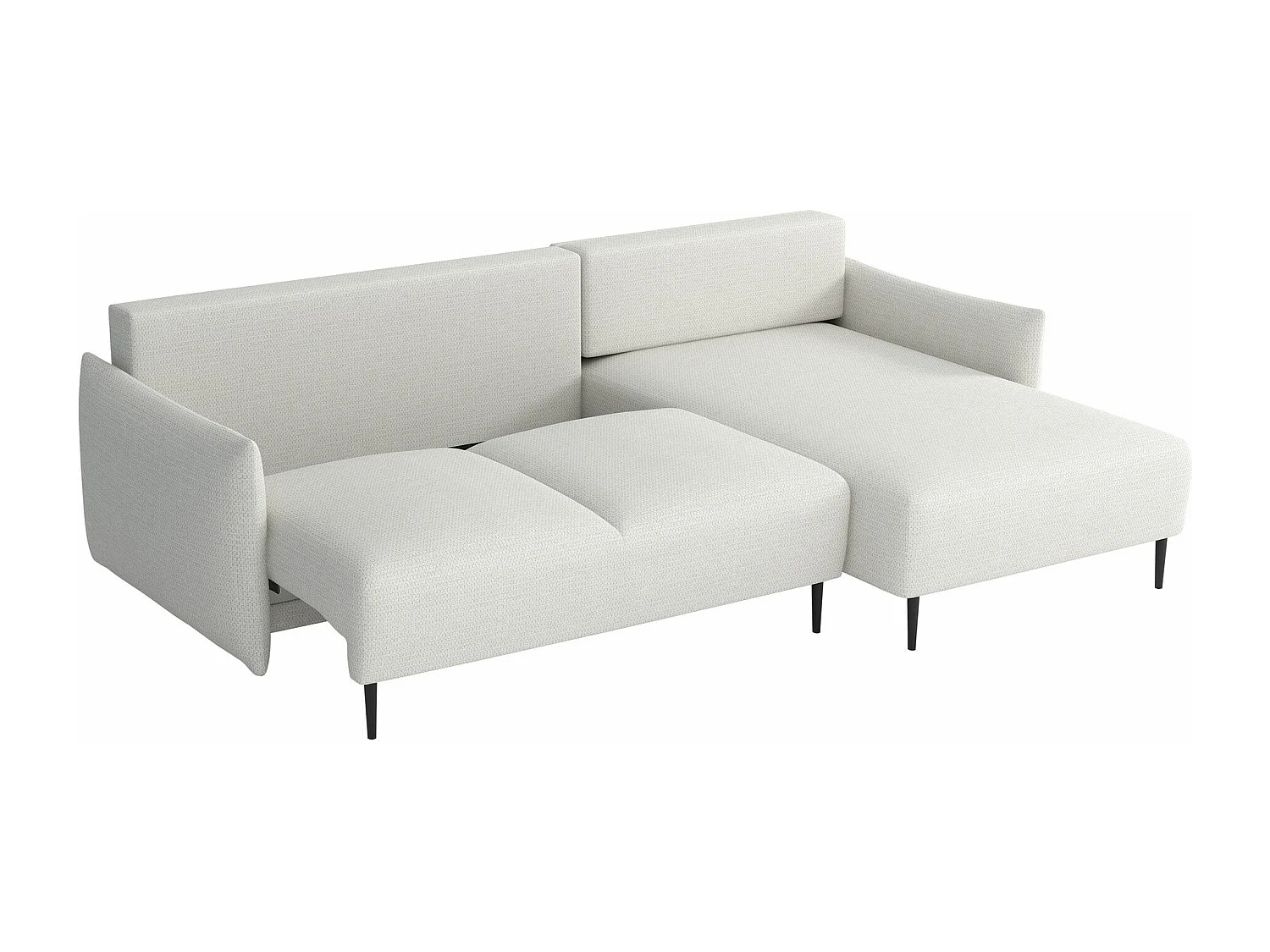 Sofá rinconero Columbus 224, Amarillo, Función de descanso, Almacenaje, 240x160x88cm