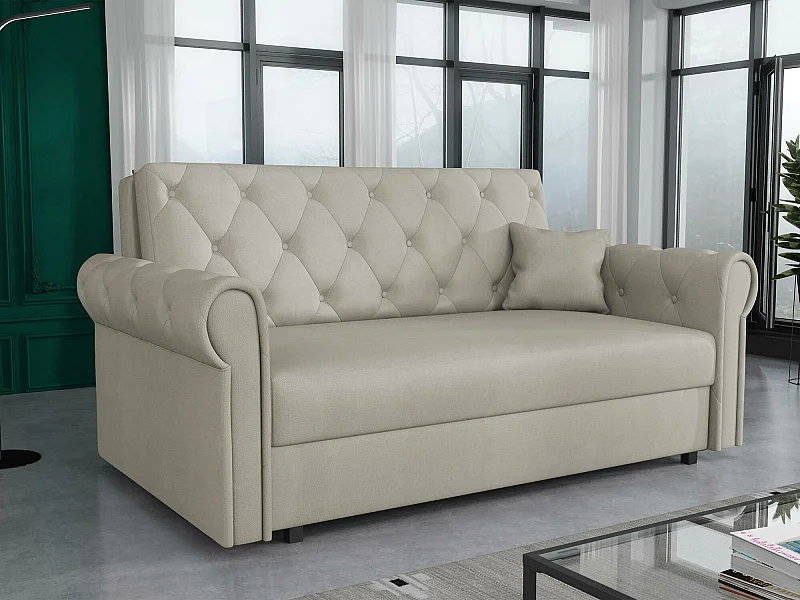 Canapé convertible Columbus 198, Disponible, 85x168x98cm, Mobilier déjà assemblé
