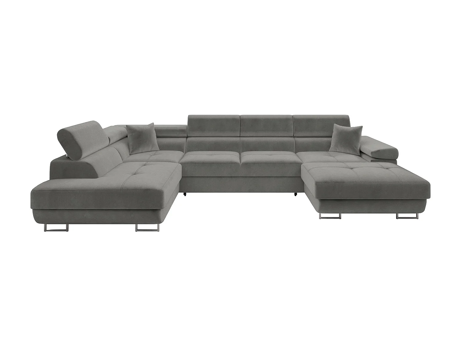 Canapé d'angle Comfivo Vinetum III, Gris foncé, Disponible, 346x203x70cm