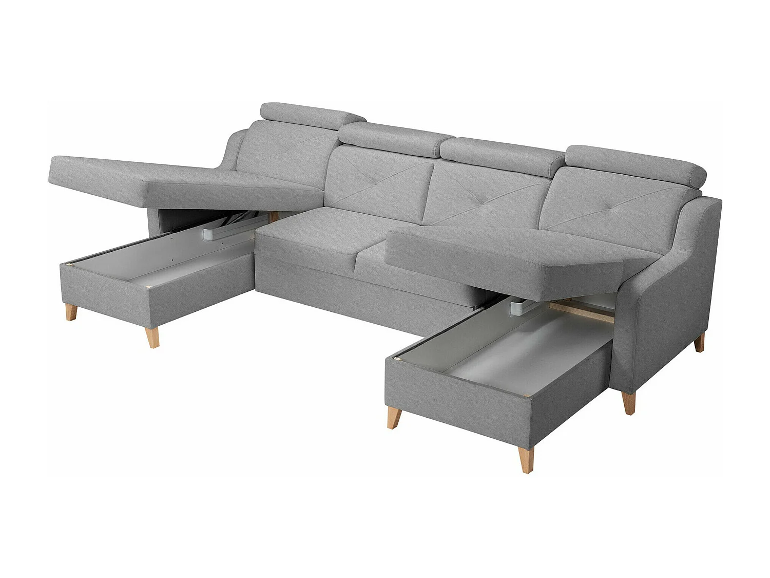 Sofá de canto Temple 129, Verde, Funcionalidade de dormir, 29x17x8cm