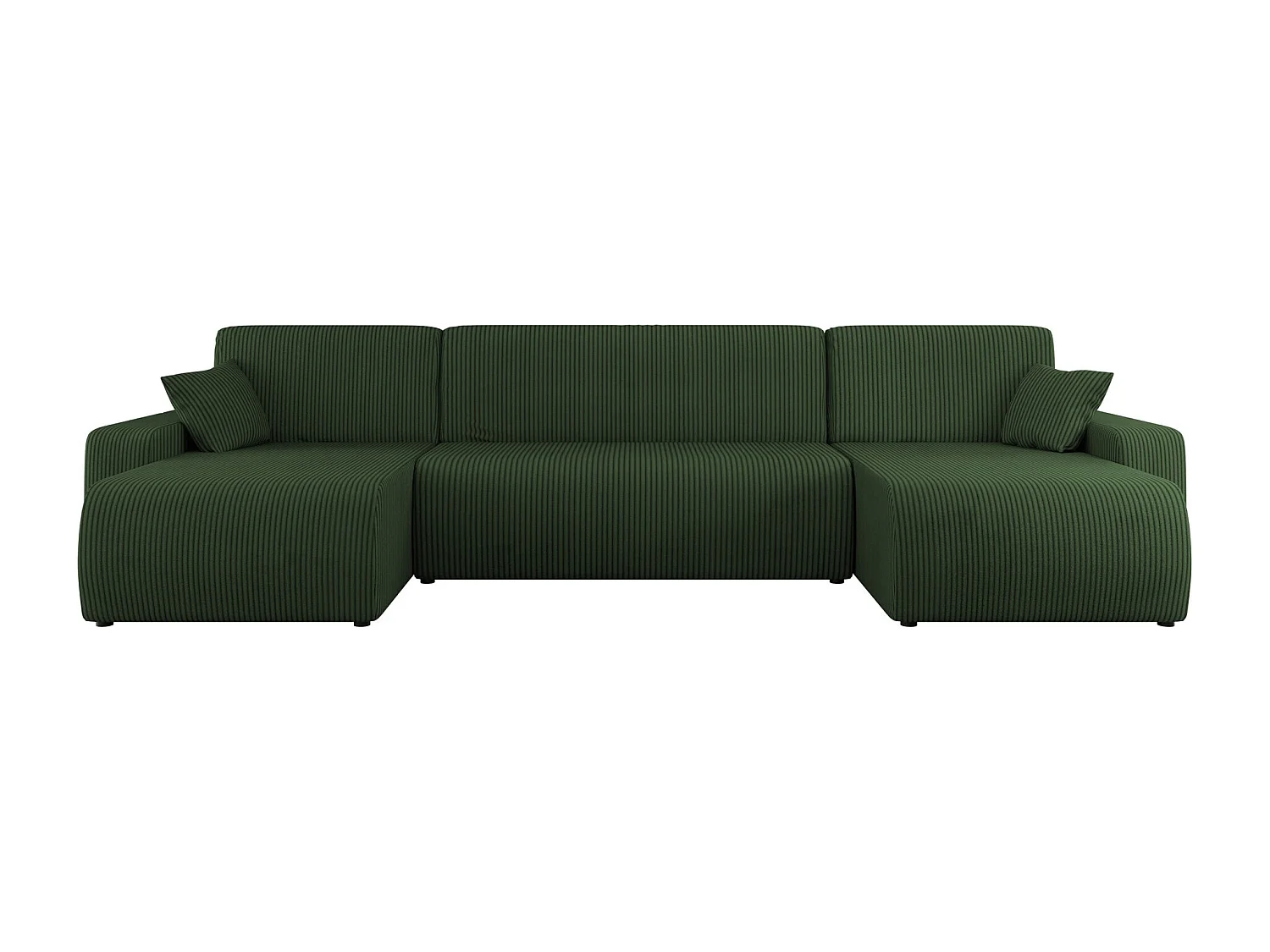 Sofá rinconero Shelton 103, Verde, Función de descanso, Almacenaje, 312x145x82cm