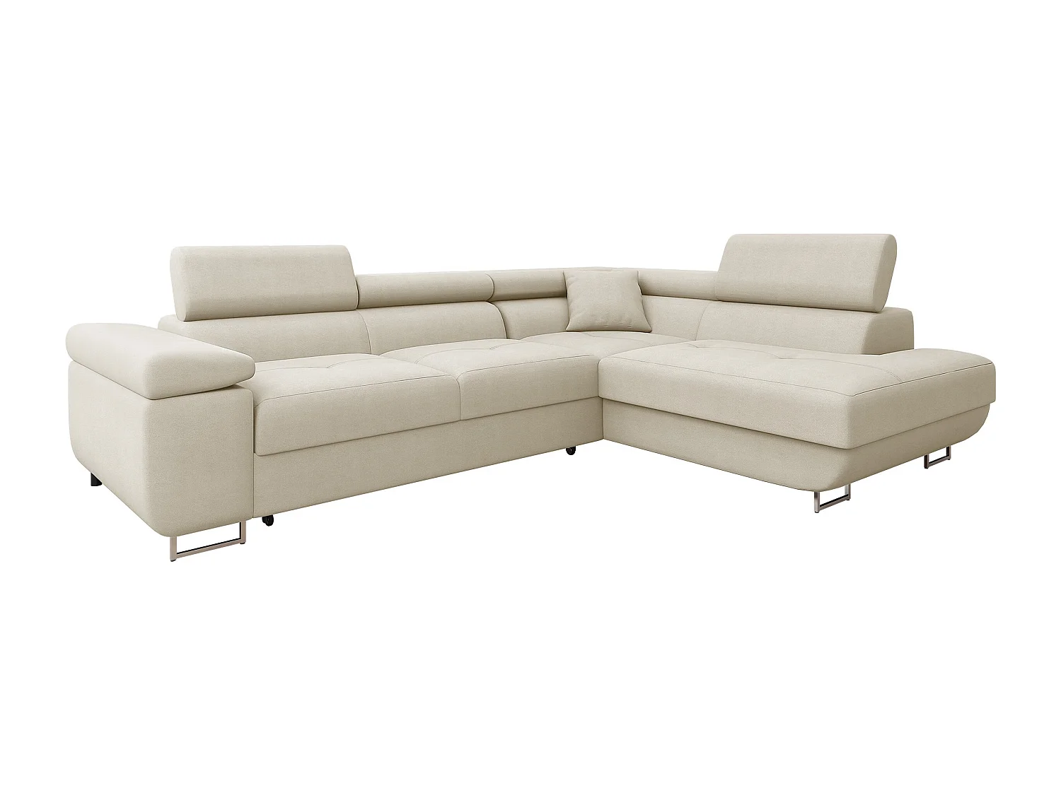 Canapé d'angle Comfivo Vinetum I, Brun clair, Disponible, 274x203x70cm