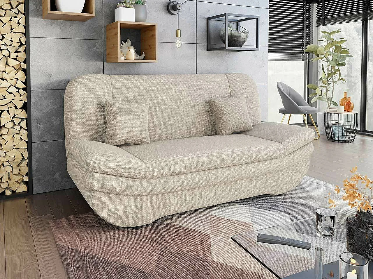 Canapé convertible Comfivo 234, Disponible, 95x200x90cm, Mobilier déjà assemblé