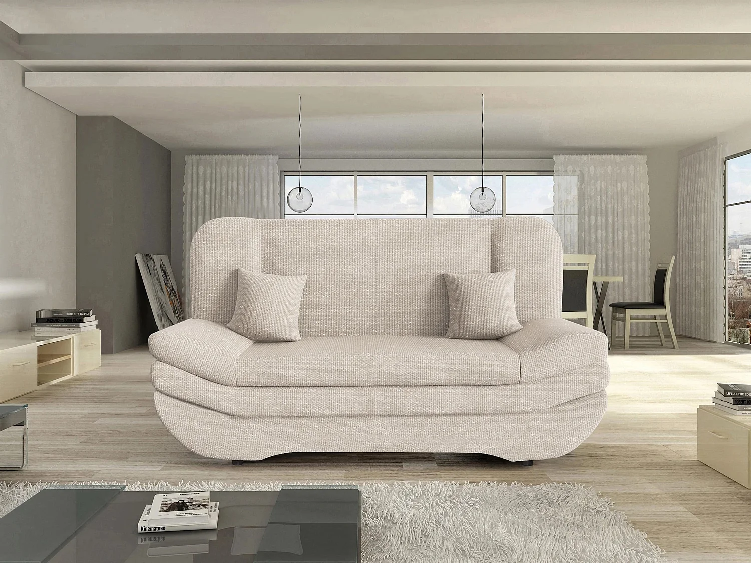 Canapé convertible Comfivo Silva, Disponible, 95x200x90cm, Mobilier déjà assemblé