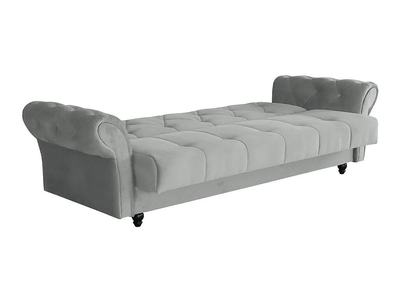 Canapé convertible 2 places en tissu marron COLUMBUS