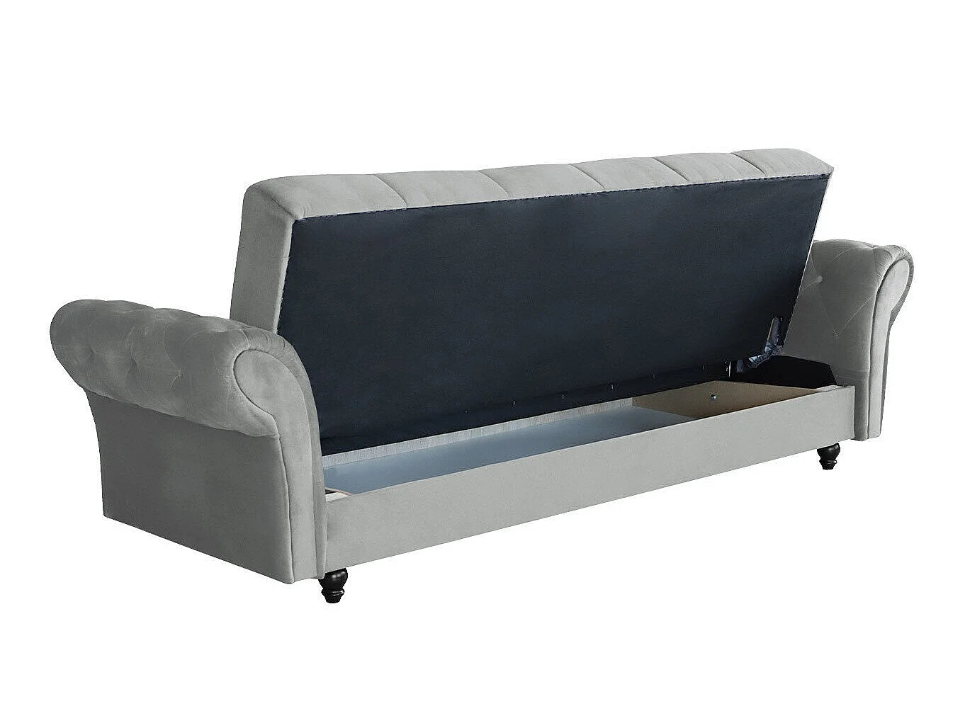 Canapé convertible 2 places en tissu marron COLUMBUS