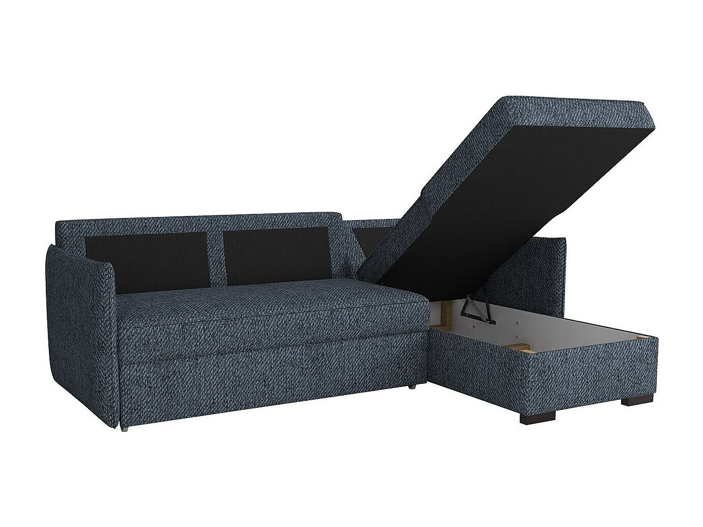 Sofá rinconero Columbus 208, De color marrón claro, Función de descanso, Almacenaje, 90cm