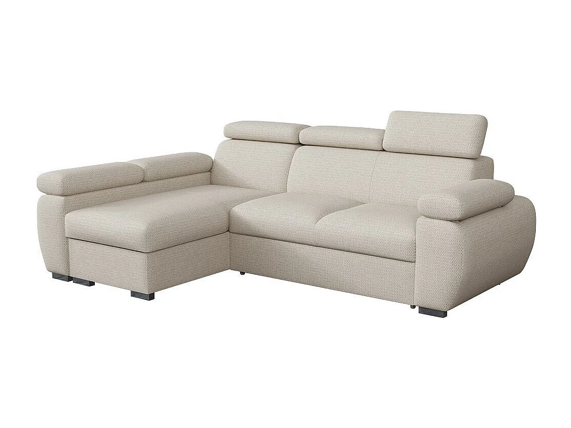 Sofá de canto Columbus 132, Castanho claro, Funcionalidade de dormir