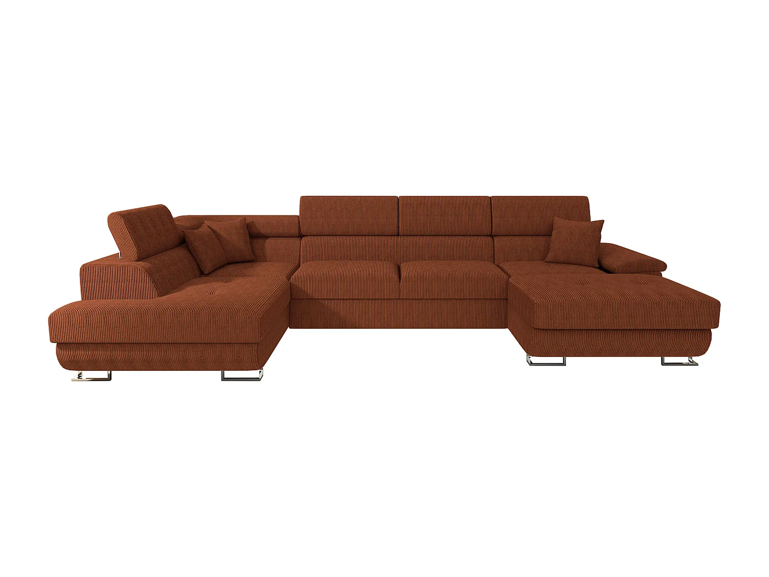 Canapé d'angle Comfivo Vinetum III, Marron, Disponible, 346x203x70cm