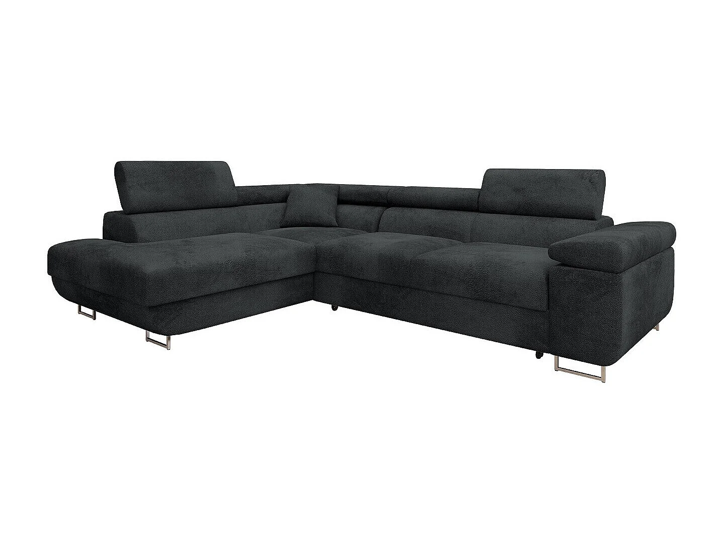 Sofá rinconero Comfivo Eliferu 101, Gris, Función de descanso, Almacenaje, 274x203x70cm