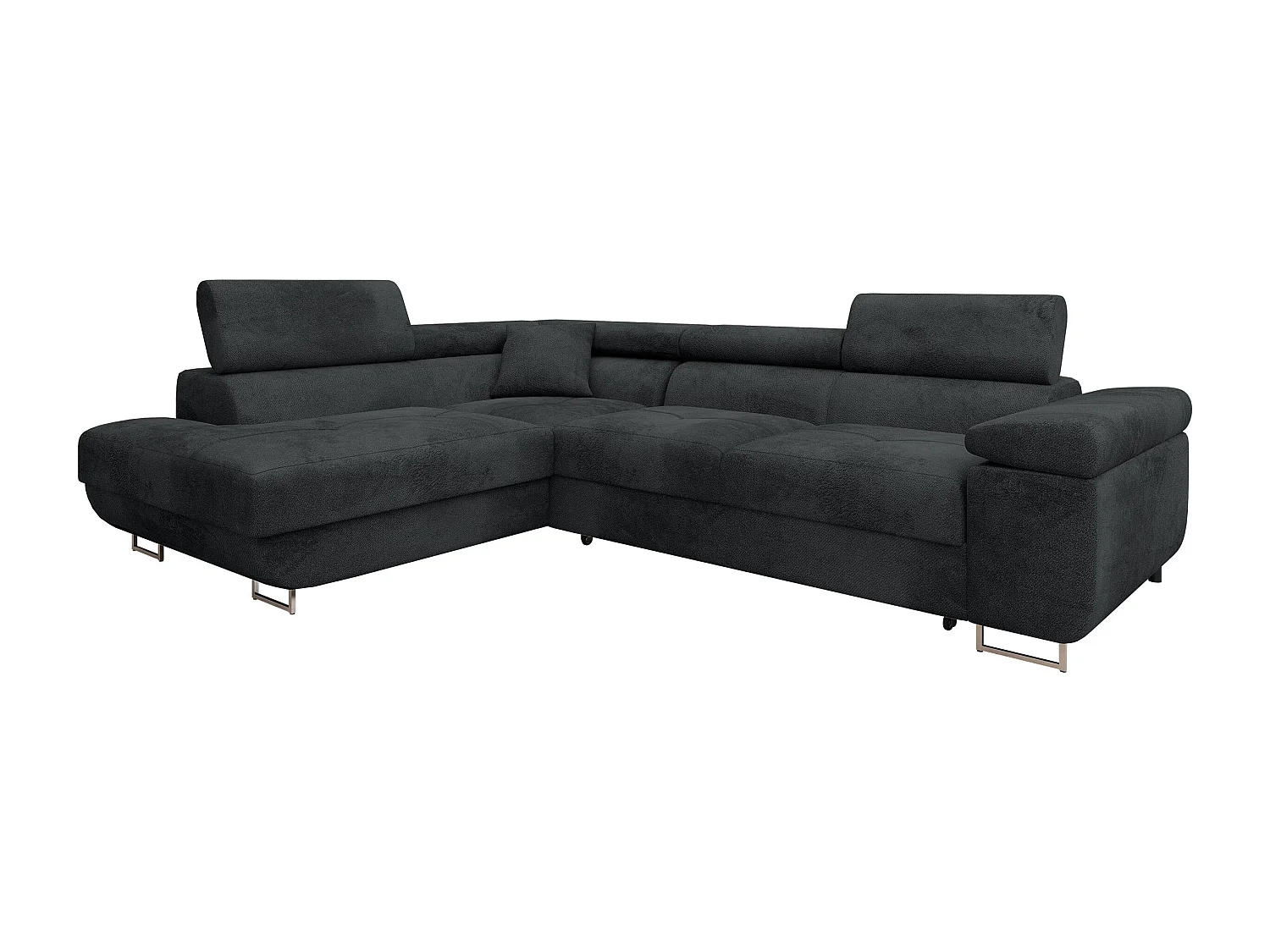 Canapé d'angle Comfivo Eliferu 101, Gris, Disponible, 274x203x70cm