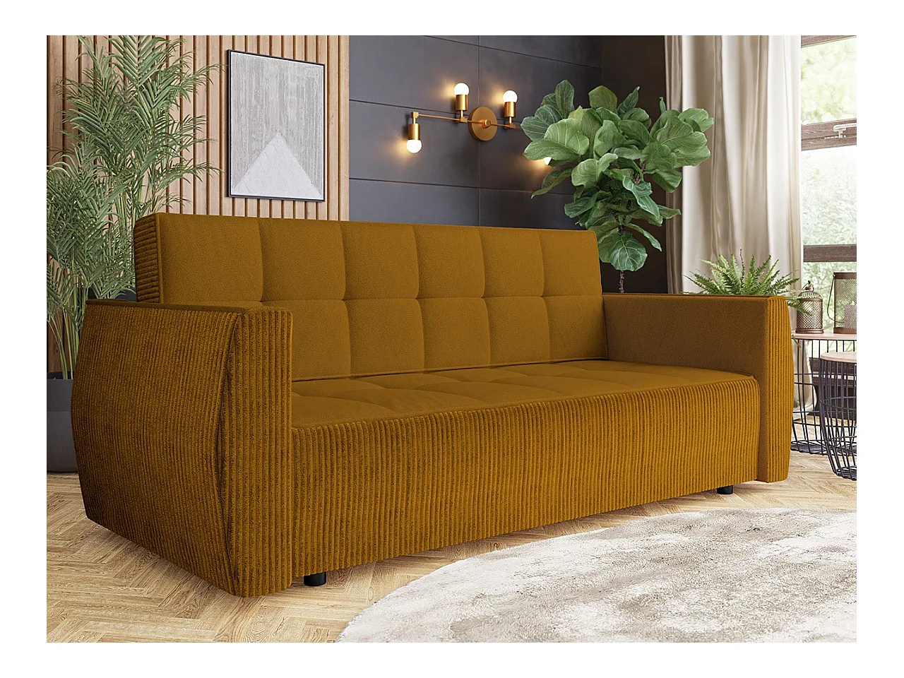 Canapé convertible Edinburg 107, Boîte de literie, 93x225x98cm