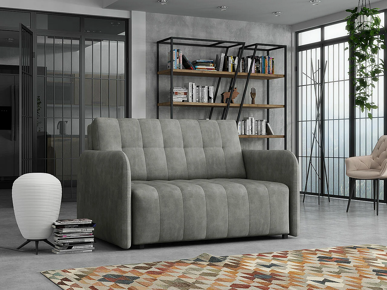 Canapé convertible Columbus 177, Boîte de literie, 85x125x98cm, Mobilier déjà assemblé