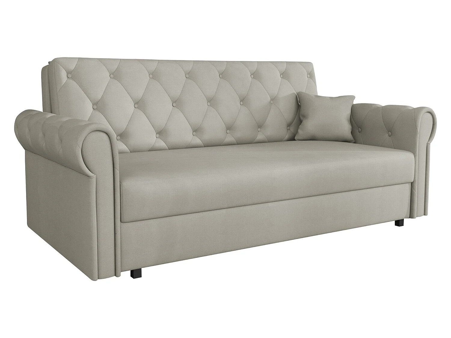 Canapé convertible 3 places en tissu marron COLUMBUS